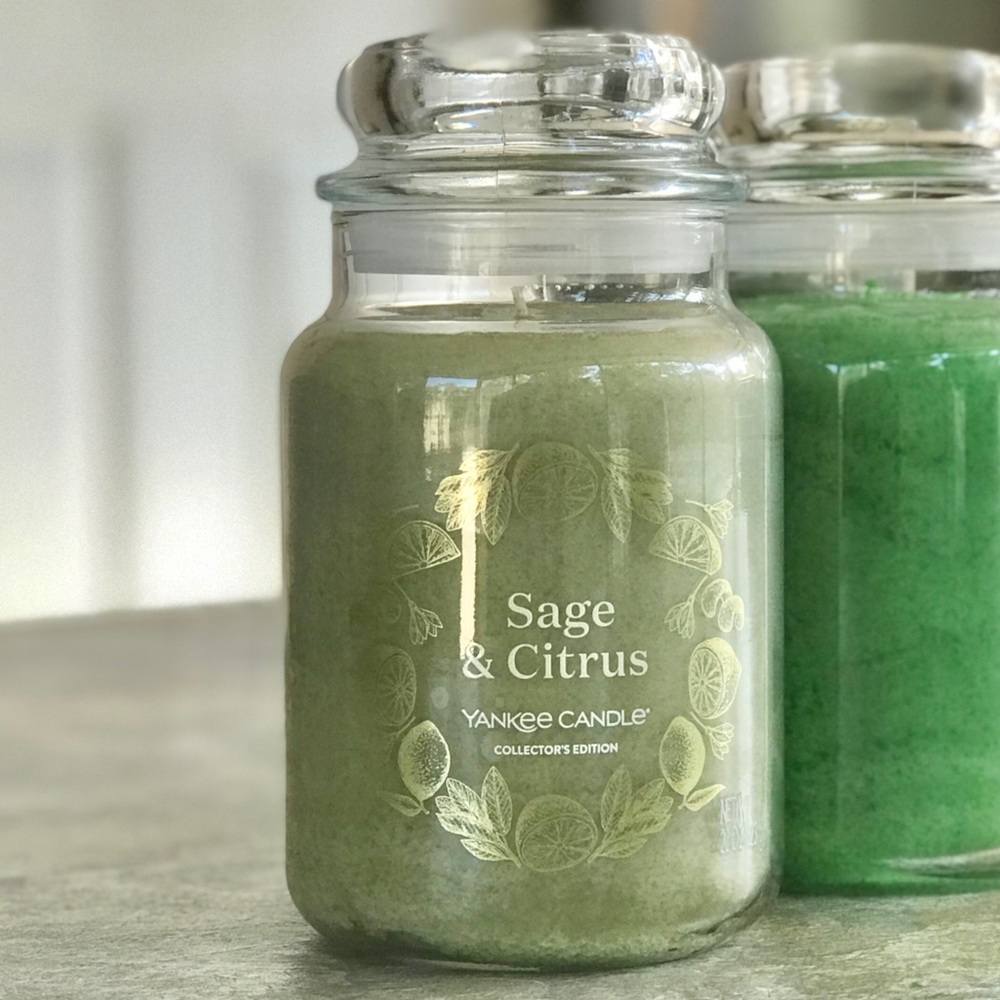 Yankee Candle Sage & Citrus Lg 22 Ounce Jar, New